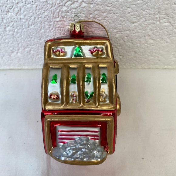 Scottish Christmas Slots gaming Machine Blown Glass Christmas Ornament With Tag - Picture 3 of 8